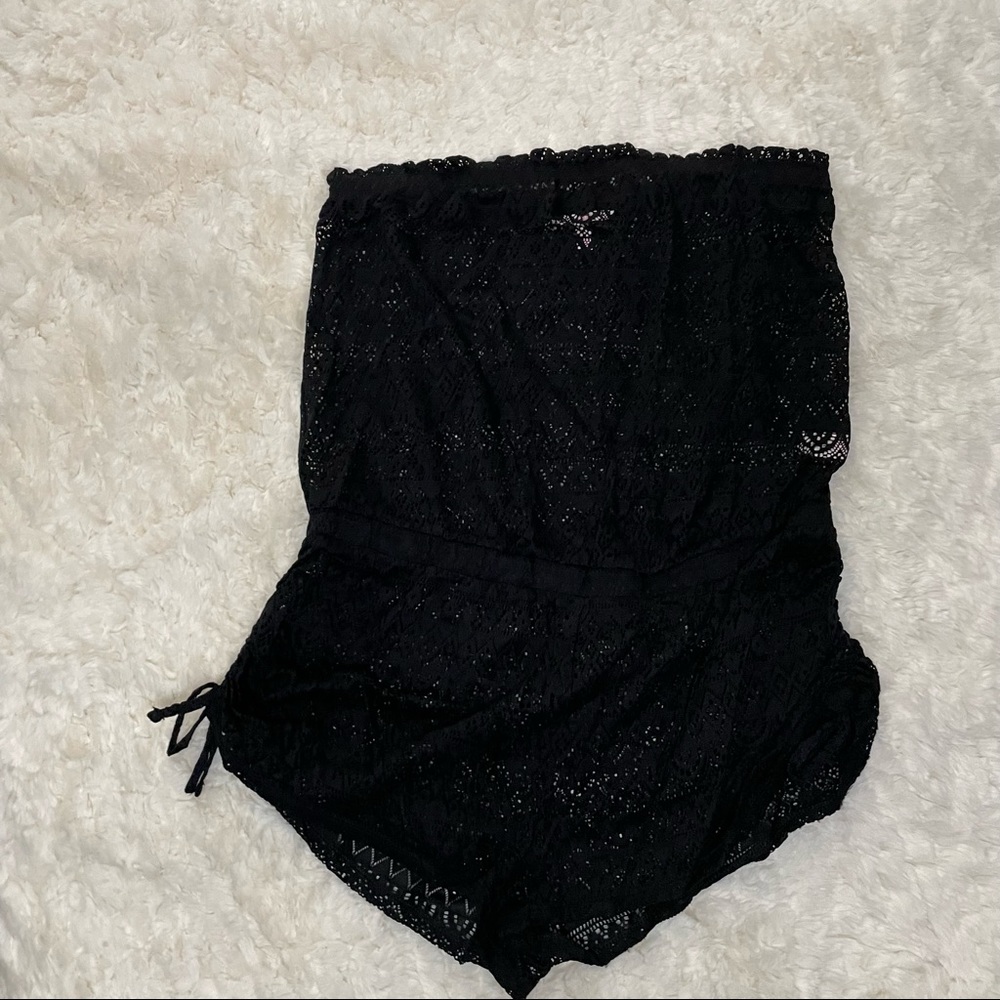 Victoria Secret Black See Through Swimsuit Cover Up Size M
